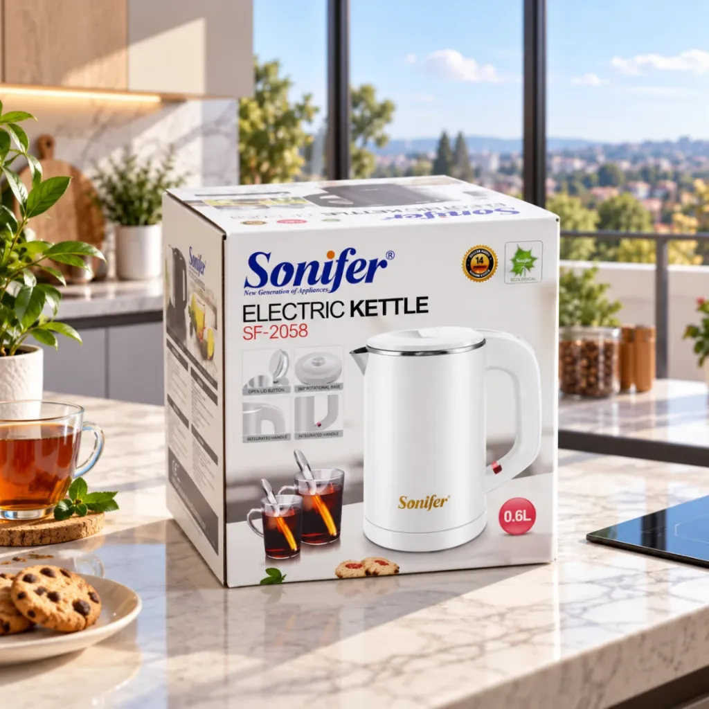 Bouilloire Eléctrique 0,6 L Sonifer 800W - Blanc (3).webp