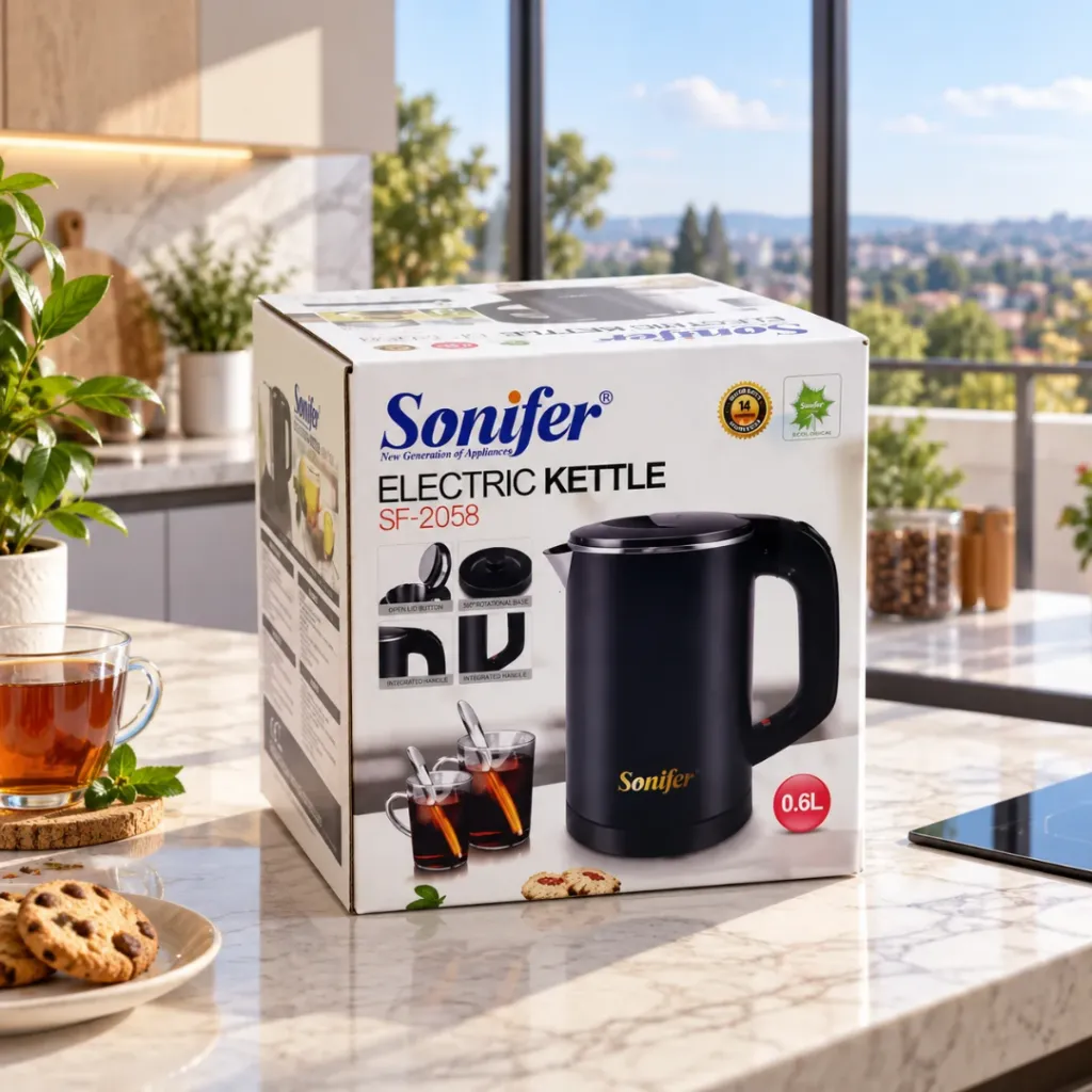 Bouilloire Eléctrique 0,6 L Sonifer 800W - Noir (1).webp
