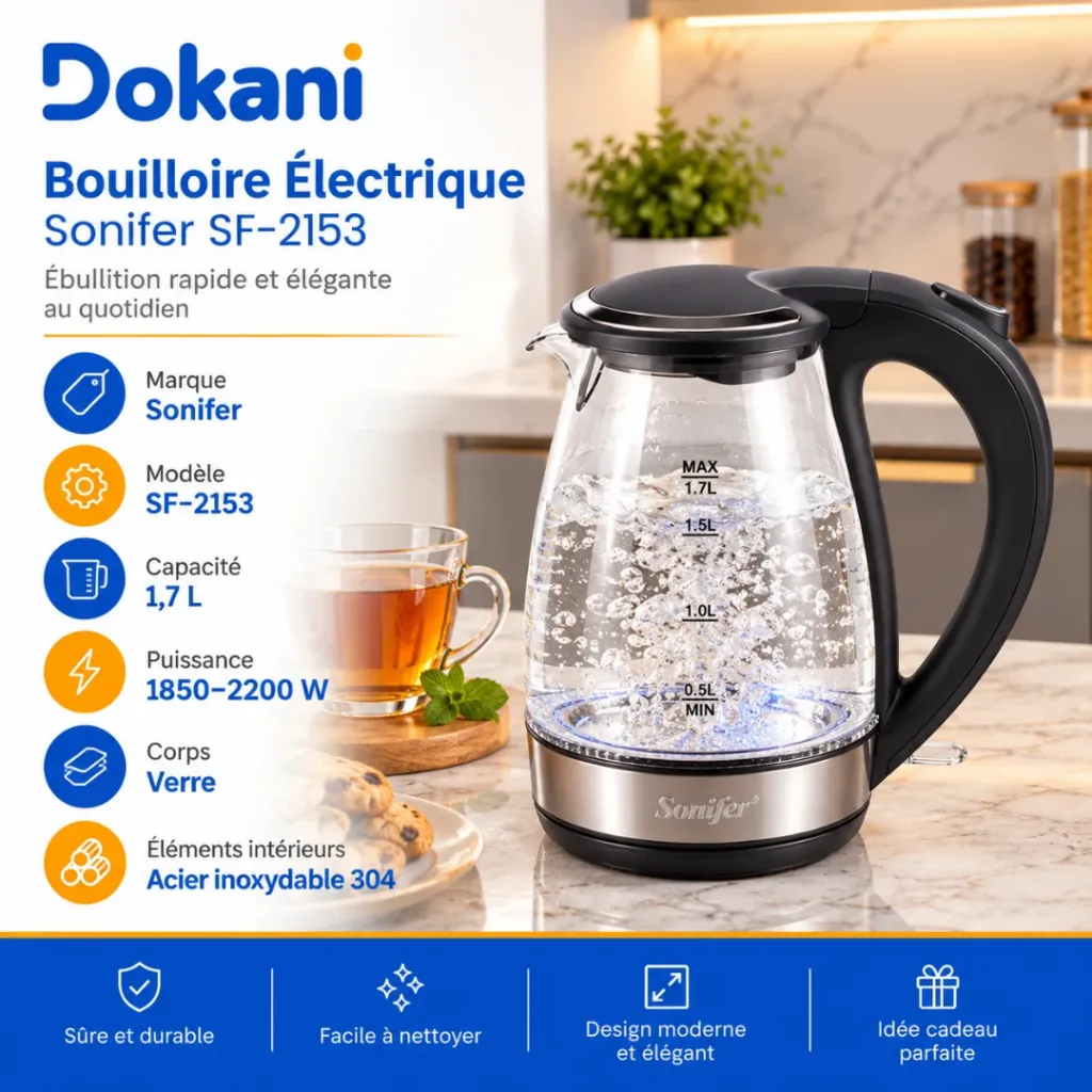 Bouilloire Eléctrique En Verre 1,7 L Sonifer -2200W (4).webp