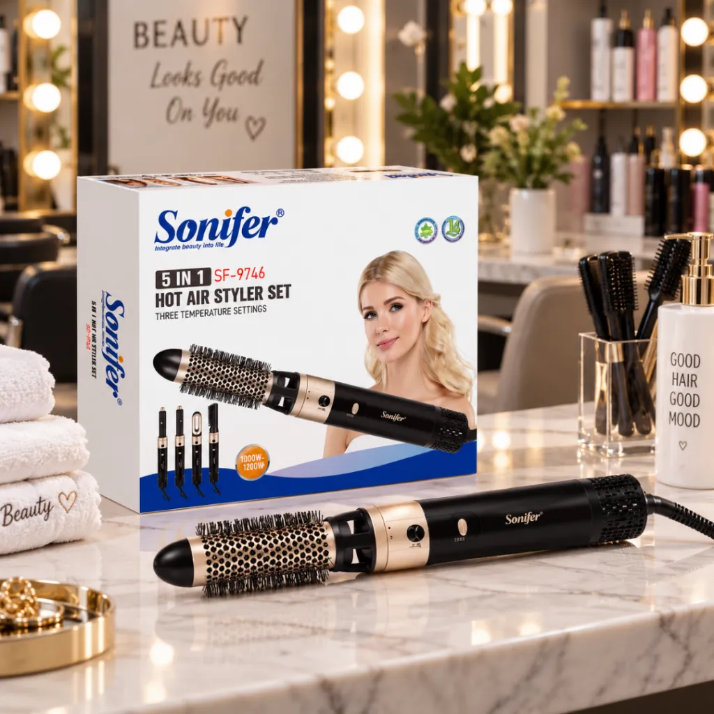 Brosse Coiffante Multifonction Sonifer 5 en 1 - 1200 W (1).webp