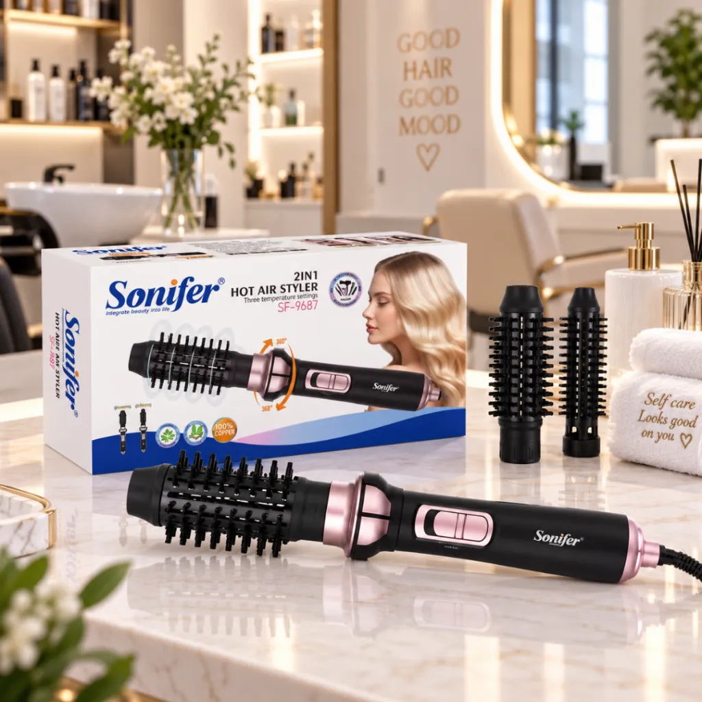 Brosse Coiffante Sonifer 2 en 1 - 1100 W (1).webp