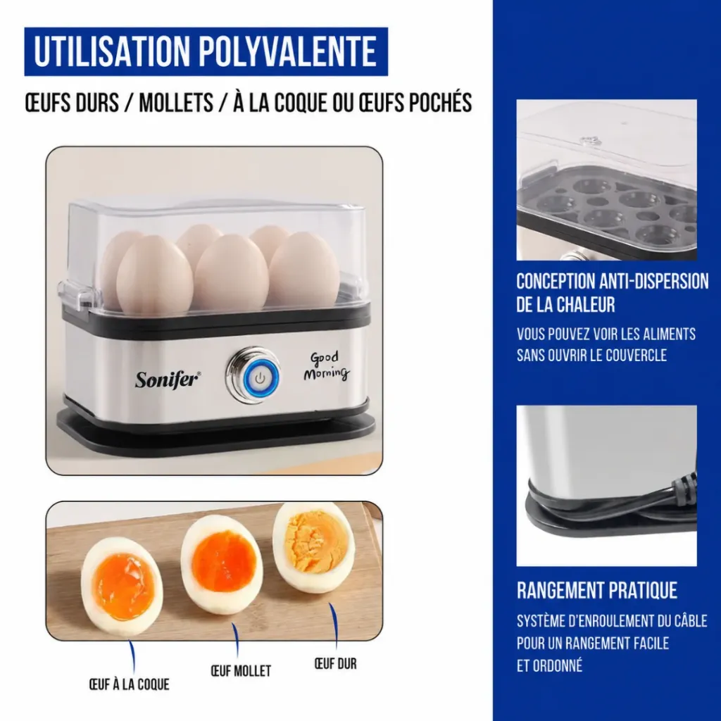 Cuiseur A Œufs Sonifer- 200W- 6 Œufs (4).webp