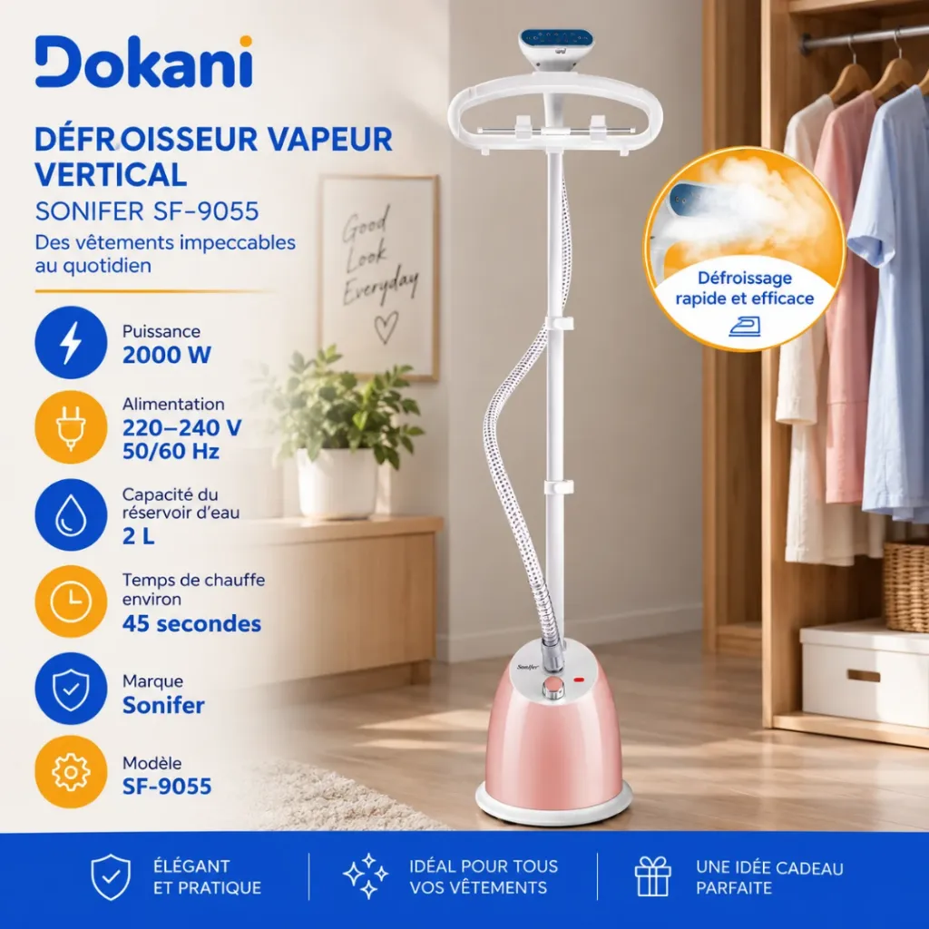 Défroisseur Vertical Sonifer 2000W - Rose (1).webp