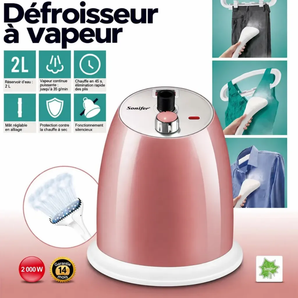 Défroisseur Vertical Sonifer 2000W - Rose (6).webp
