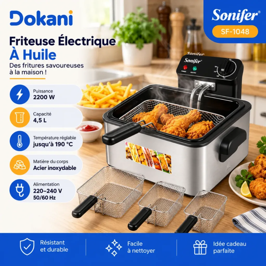 Friteuse Electrique 4,5L Sonifer - 2200W (3).webp