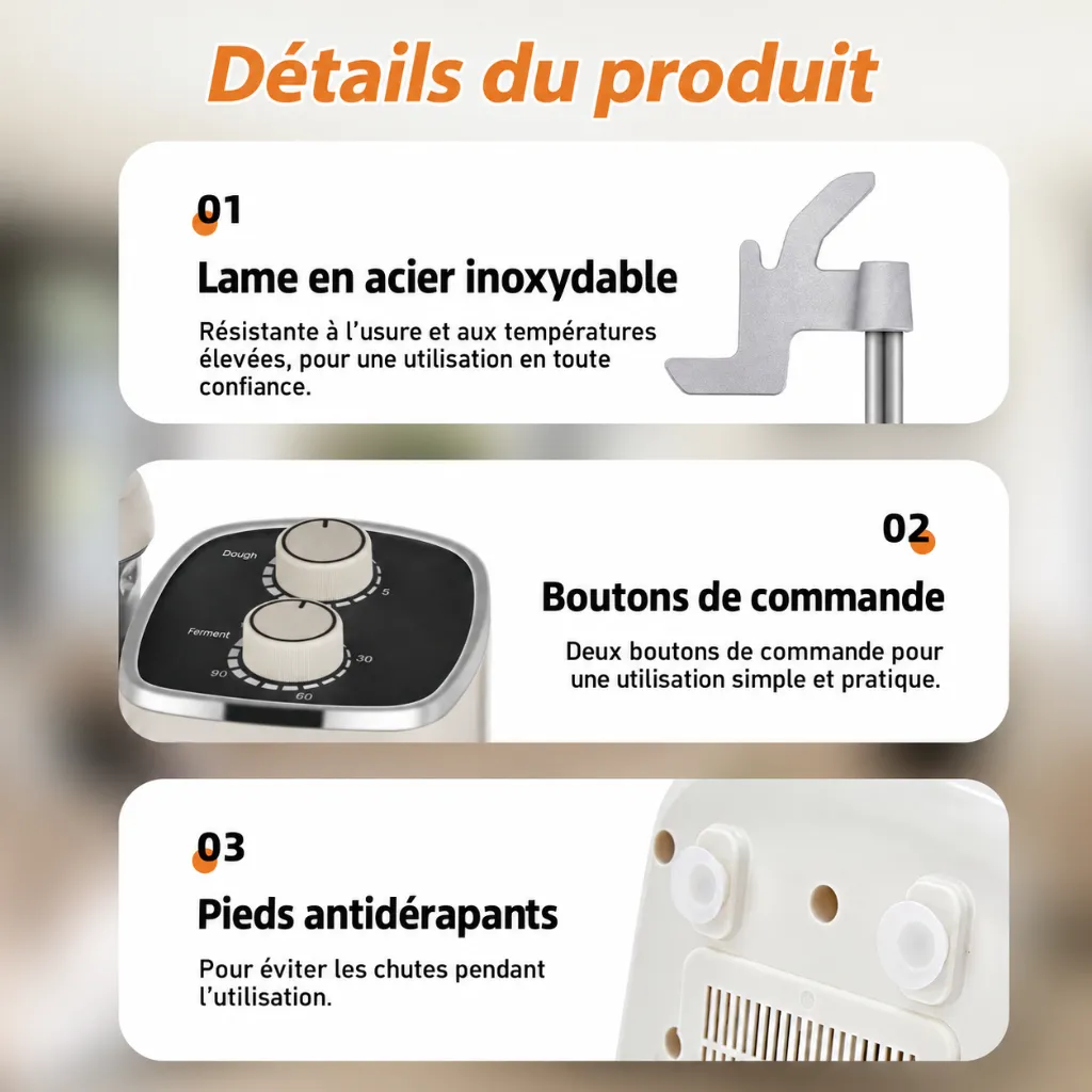 Robot Pâtissier A Température Sonifer 500W - 5L