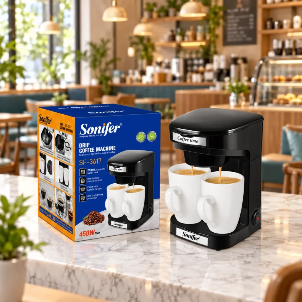 Cafetière Filtre 2 Tasses Sonifer - 250ml - 450W (2).webp