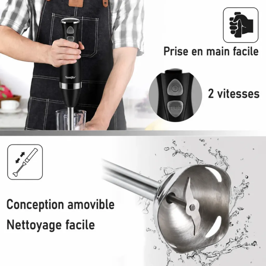 Mixeur Plongeant Multifonction 3 en1 Sonifer 500W - Noir (3).webp