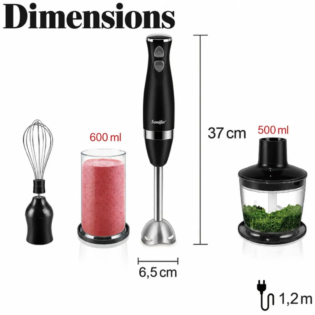 Mixeur Plongeant Multifonction 3 en1 Sonifer 500W - Noir (2).webp
