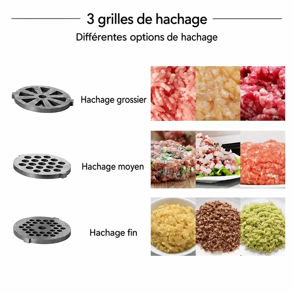 Hachoir à Viande Sonifer 1500W Beige 3.webp