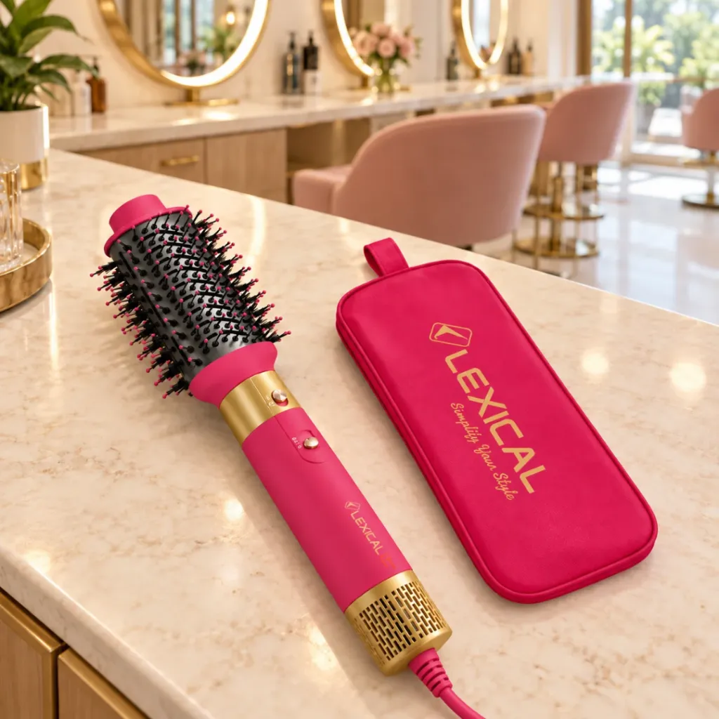Brosse Coiffante Multifonction Lexical 6 en 1 – 1200 W -32000 RPM - Rose (2).webp