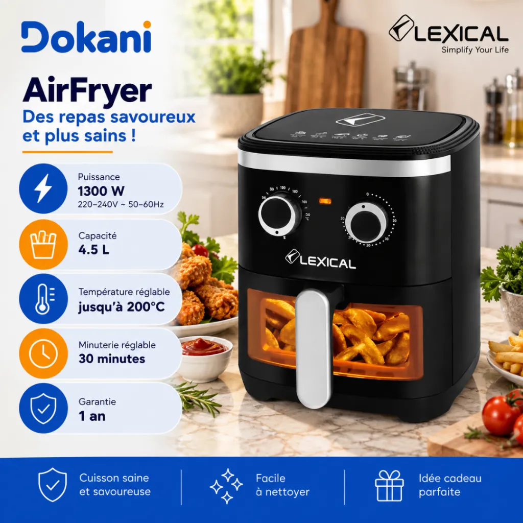 AirFryer Lexical 4,5L 1300 W - LAF-3021 (2).webp