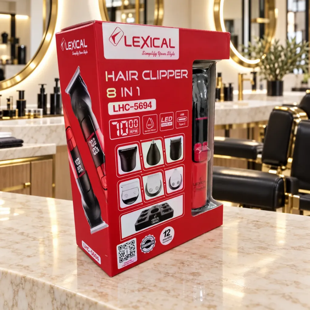 Kit Tondeuse A Cheveux 8 en 1 Lexical – 5W- Rouge (1).webp