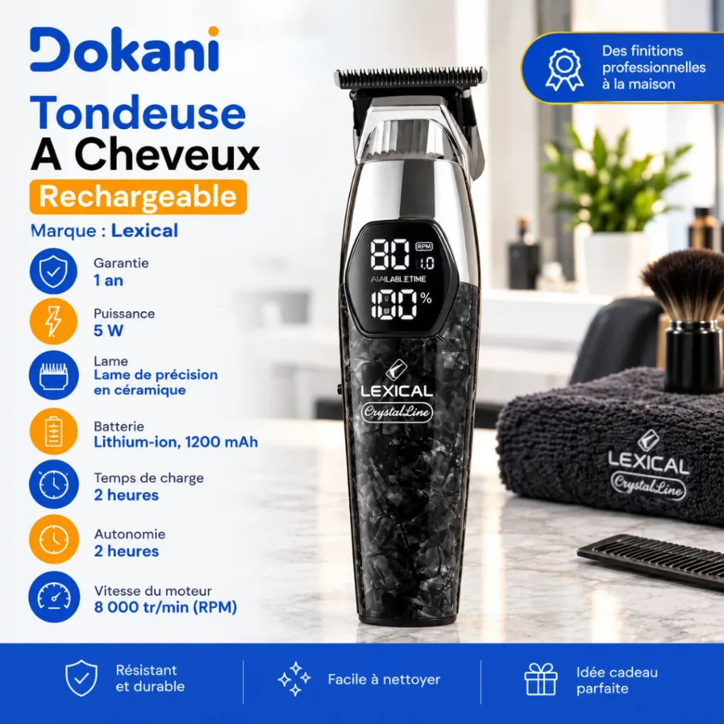 Tondeuse A Cheveux Rechargeable Lexical - 5 W (2).webp