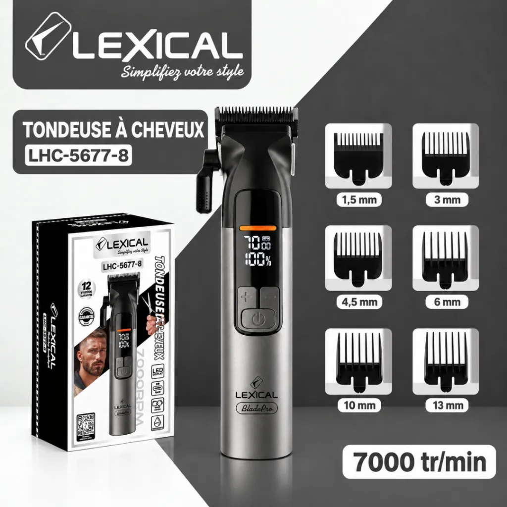 Tondeuse A Cheveux Rechargeable Lexical - 8 W (2).webp