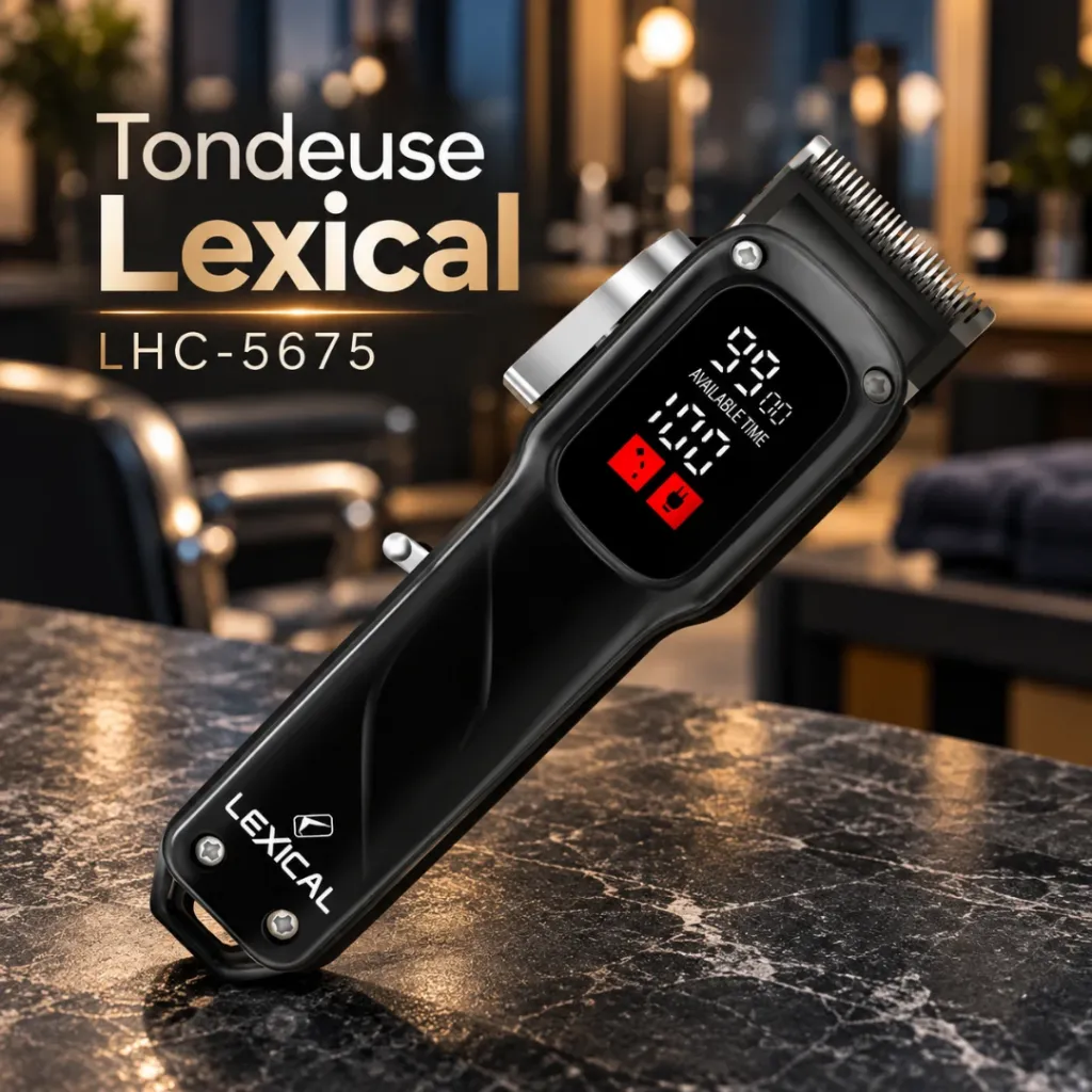 Tondeuse Cheveux Rechargeable Lexical Noir - 8 W (6).webp