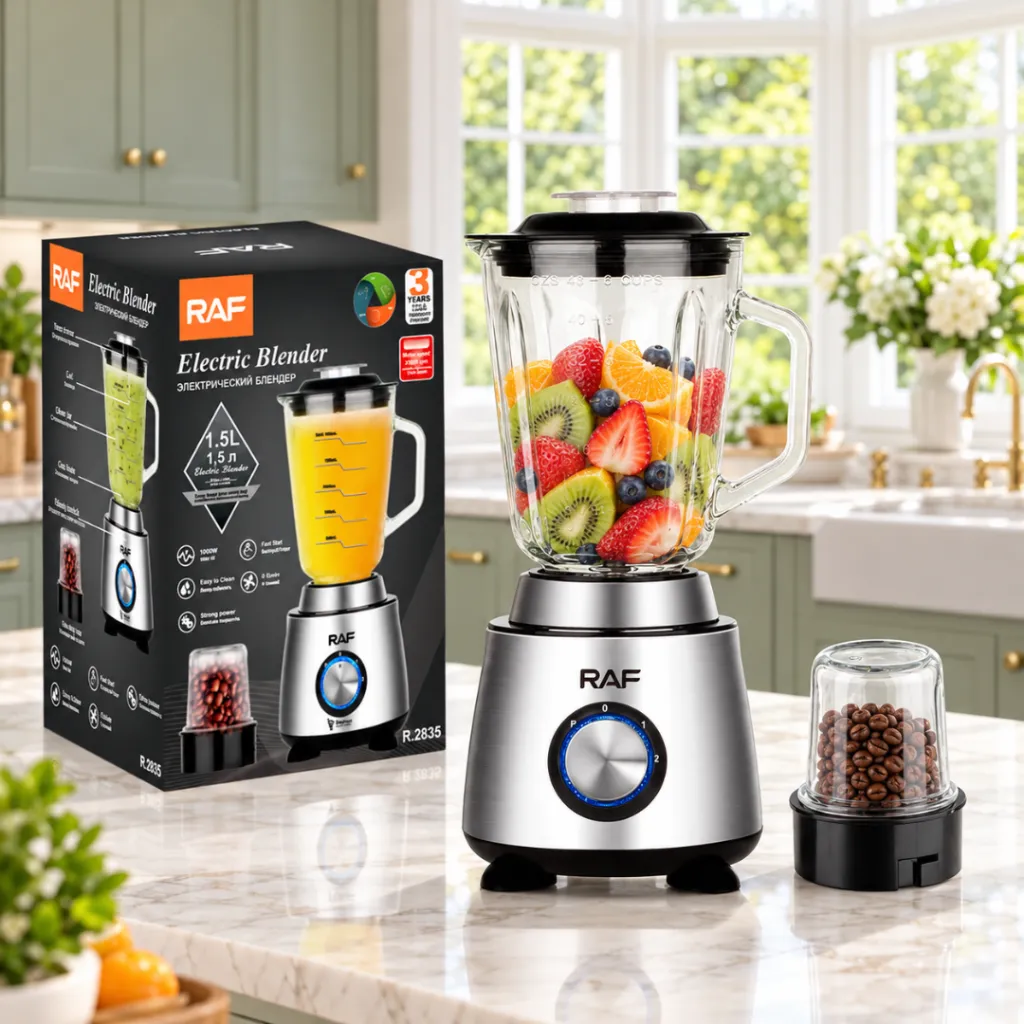 Blender En Verre Avec Moulin A Epices 1,5L -RAF - 1000W (9).webp