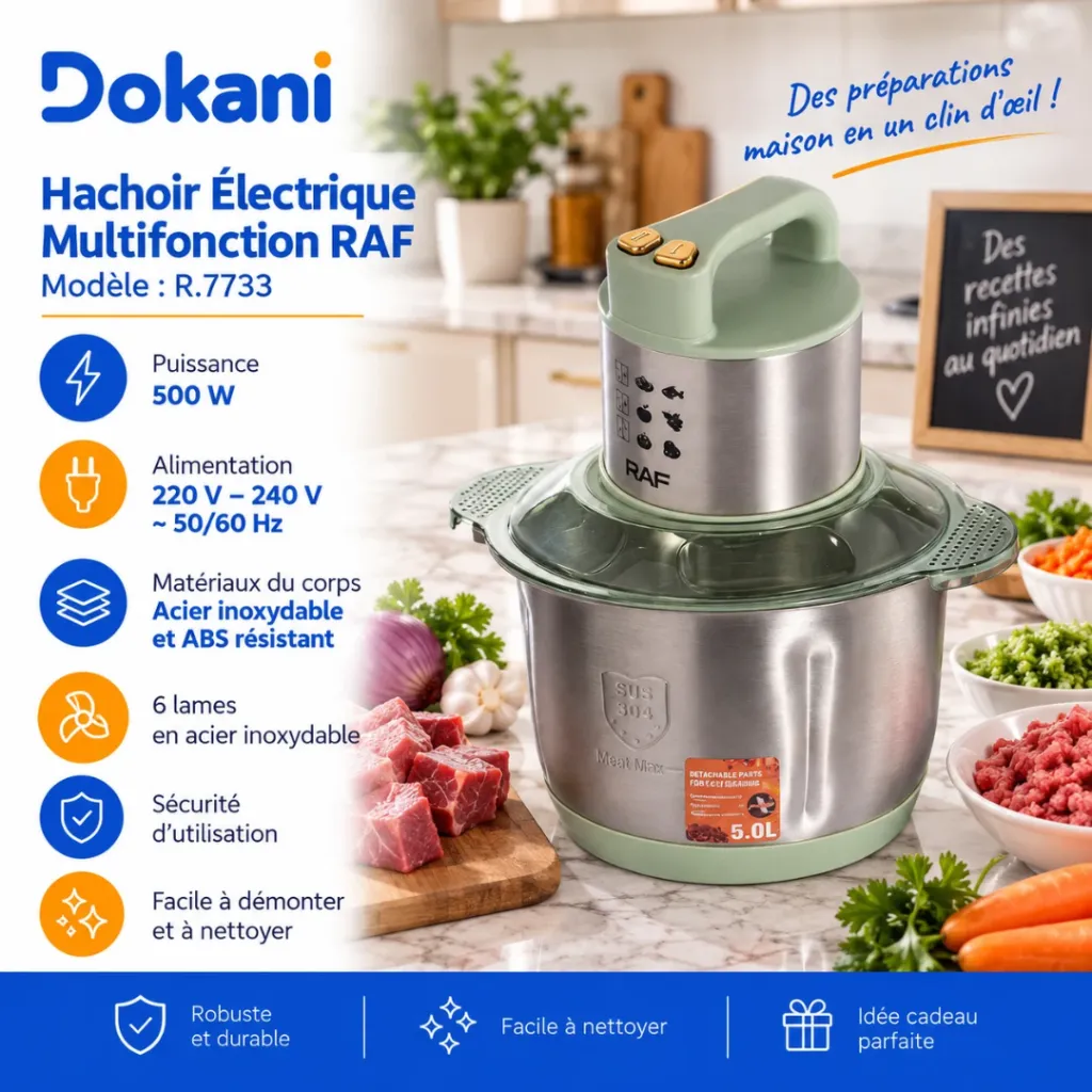 Hachoir Electrique Multifonction RAF 5L- 500W.webp