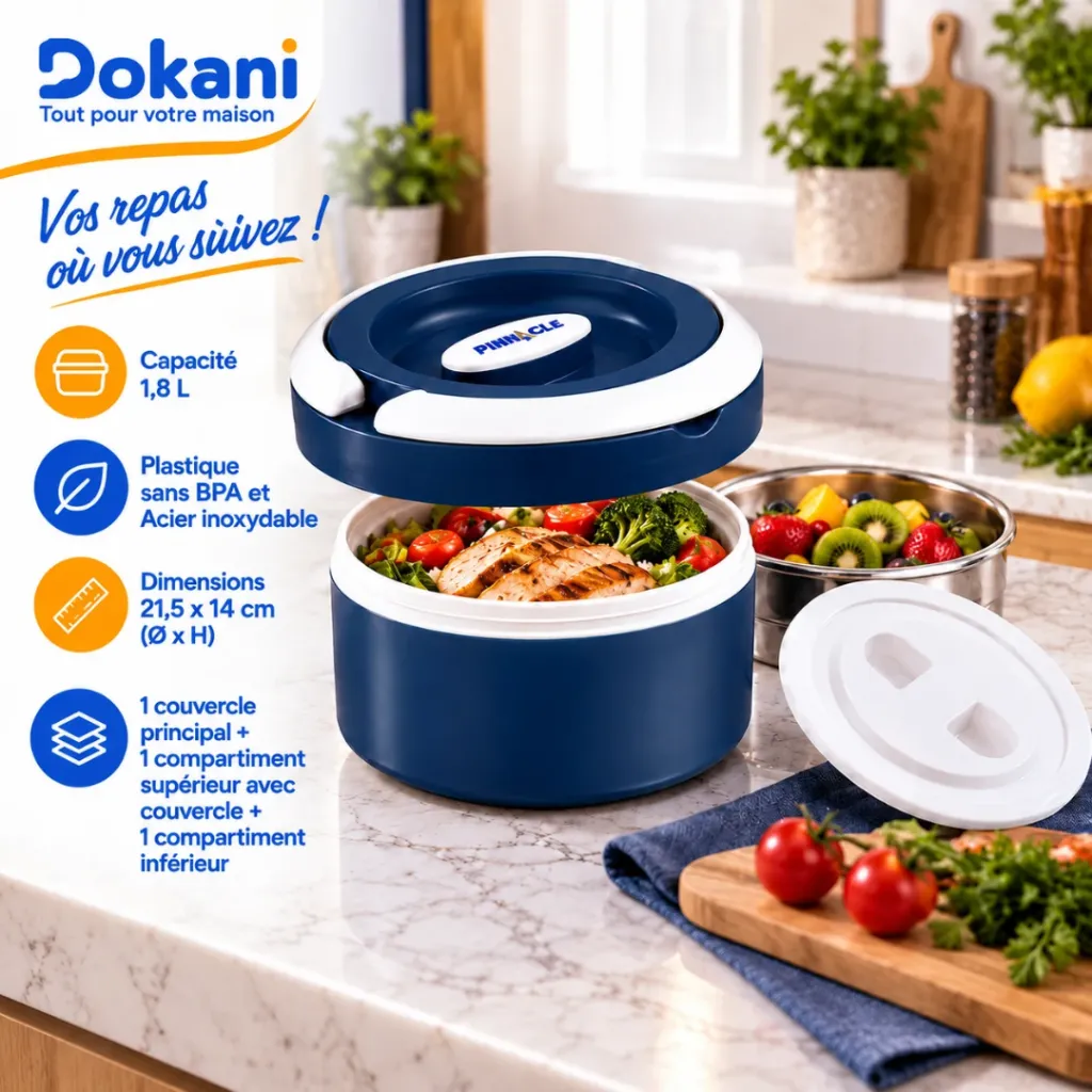 Boîte A Lunch Isotherme Pinnacle 1.8L- Bleu (9).webp