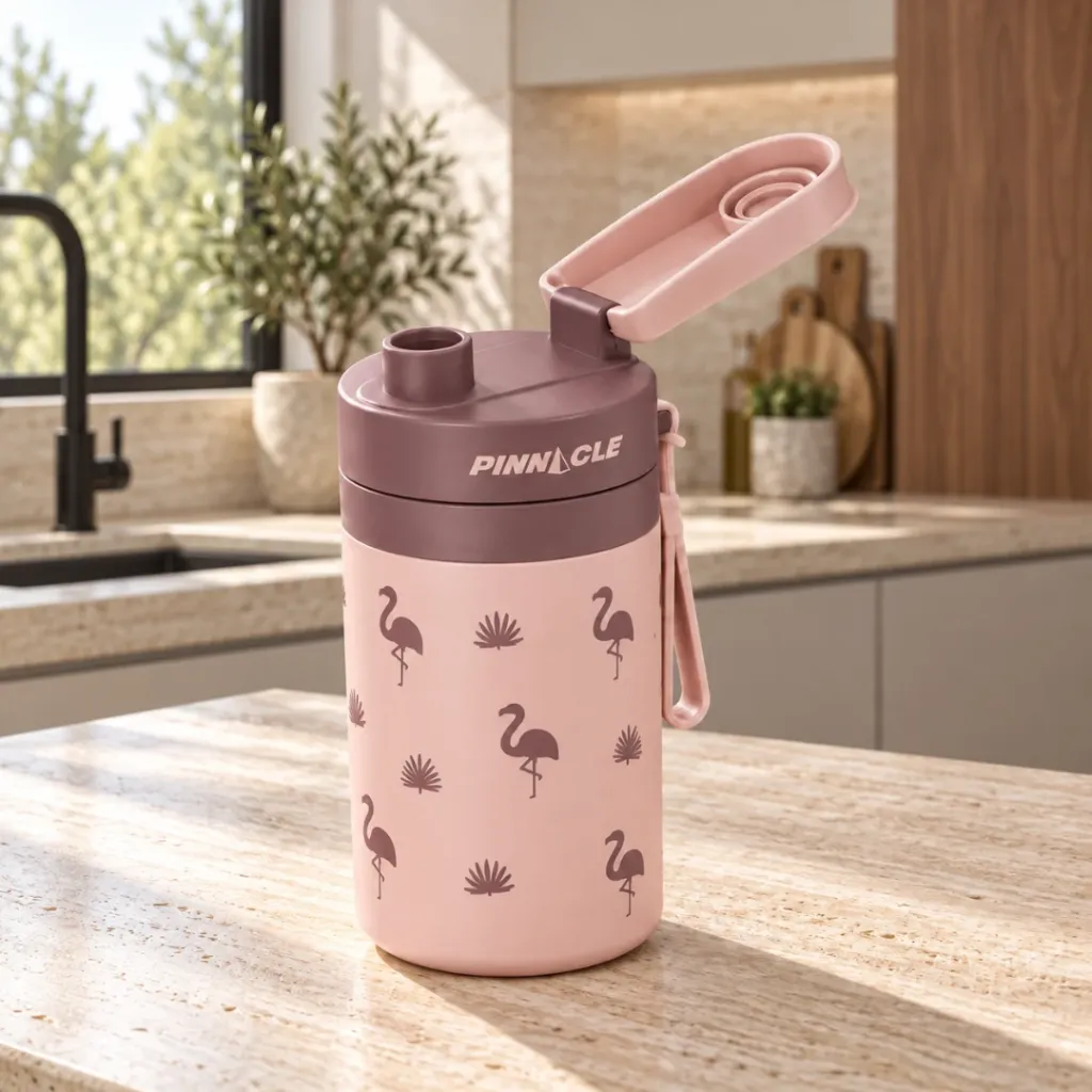 Boîte A Lunch Isotherme 600ml et Gourde 400 ml Pinnacle- Rose (4).webp