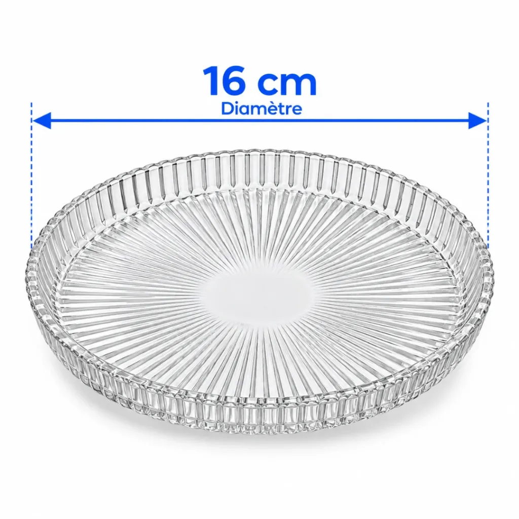 Lot de 6 Assiettes A Dessert En Verre- 16 cm (4).webp
