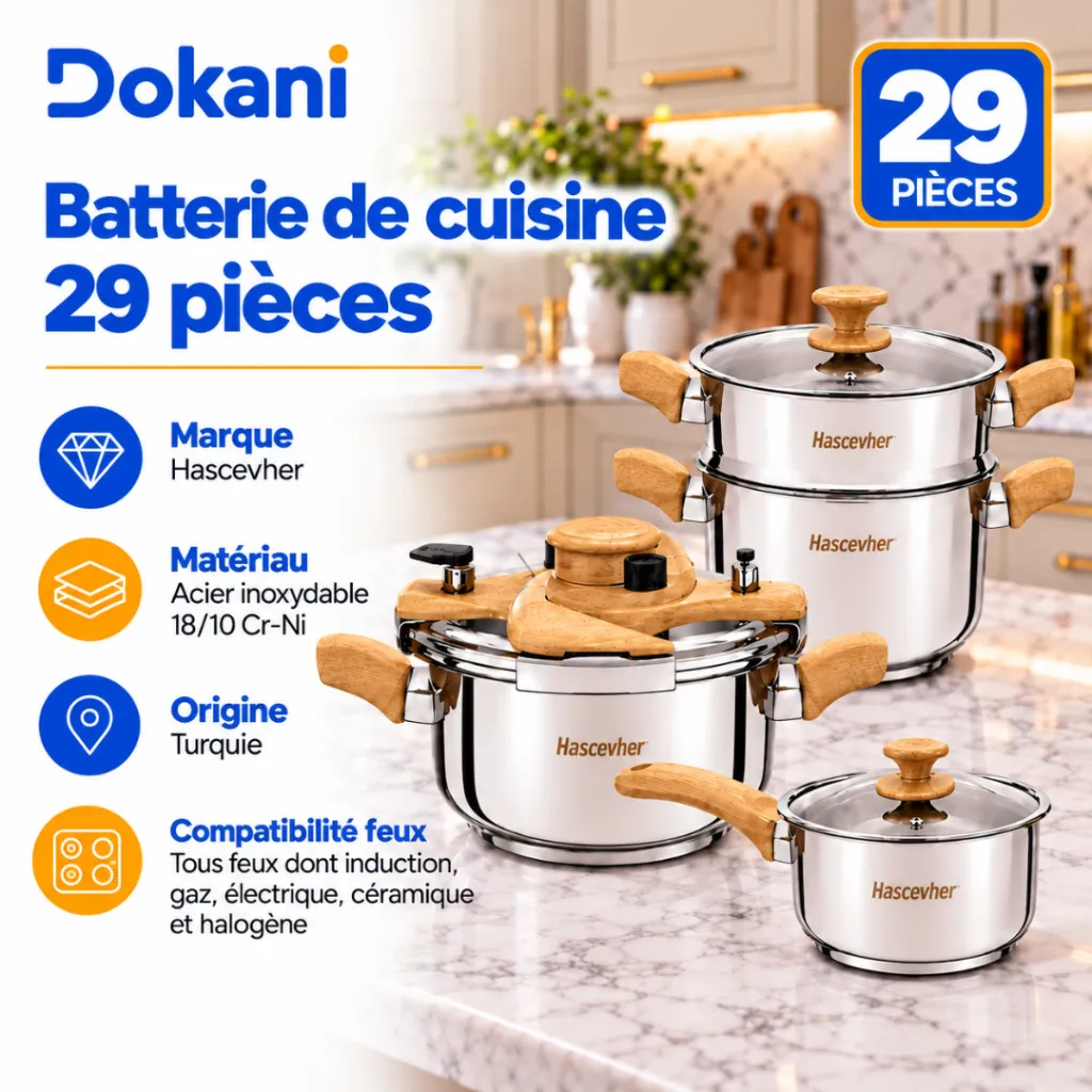 Batterie De Cuisine 29 Pièces Hascevher – Inox 1810.webp