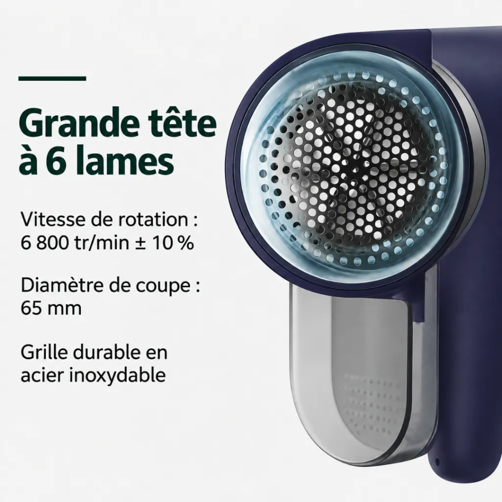 Rasoir A Peluches Rechargeable Sonifer 5W - Bleu (4).webp
