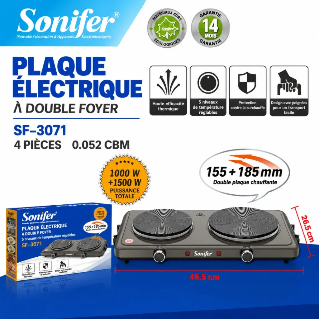 Plaque Electrique Double Foyer Sonifer- 2500W (1).webp