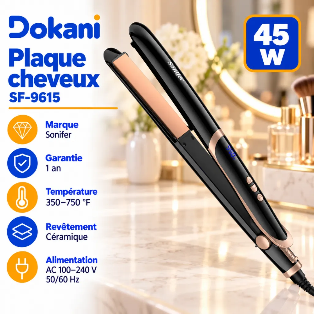 Plaque Cheveux Sonifer Noir - 45W (2).webp