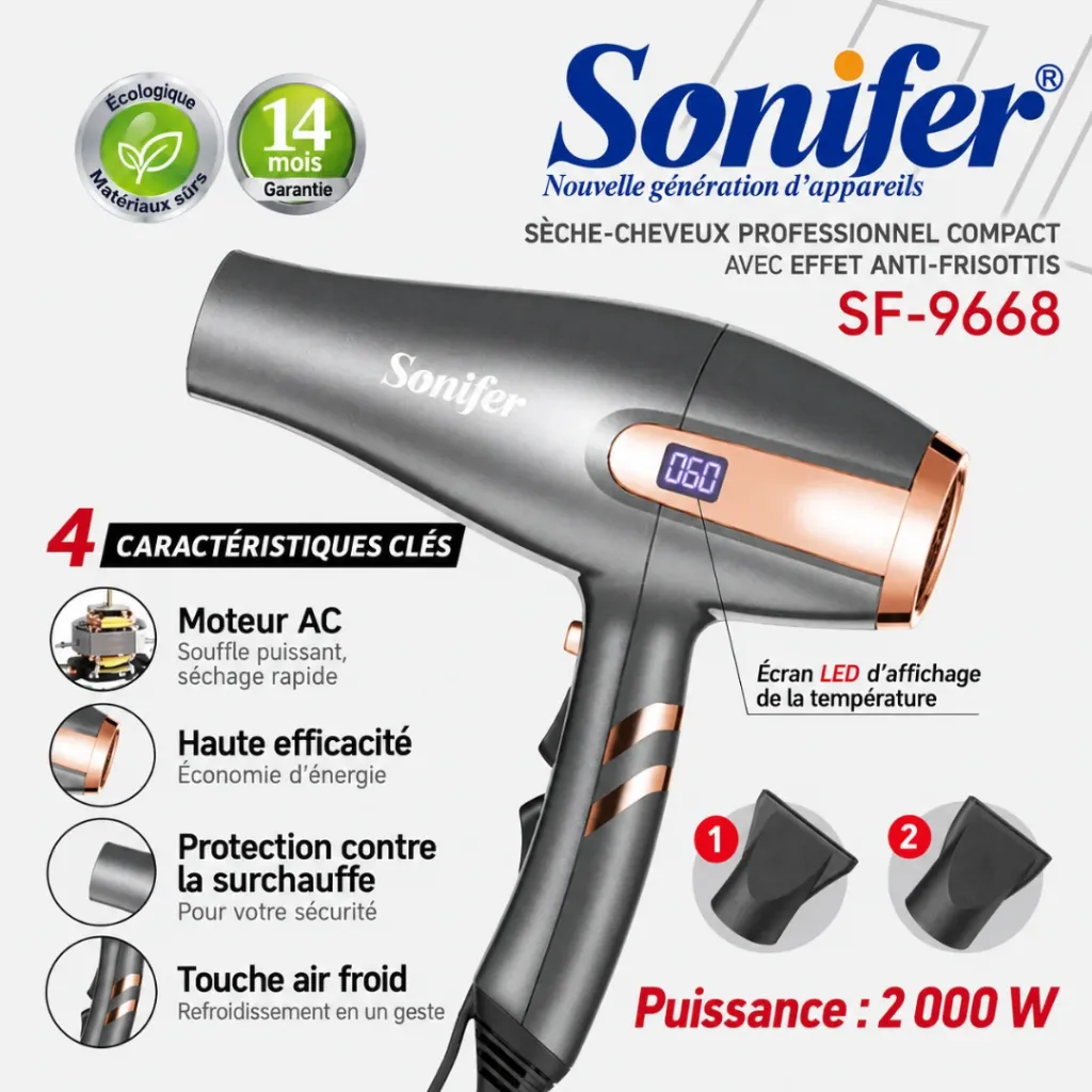 Sèche-Cheveux Sonifer - 2000W (3).webp