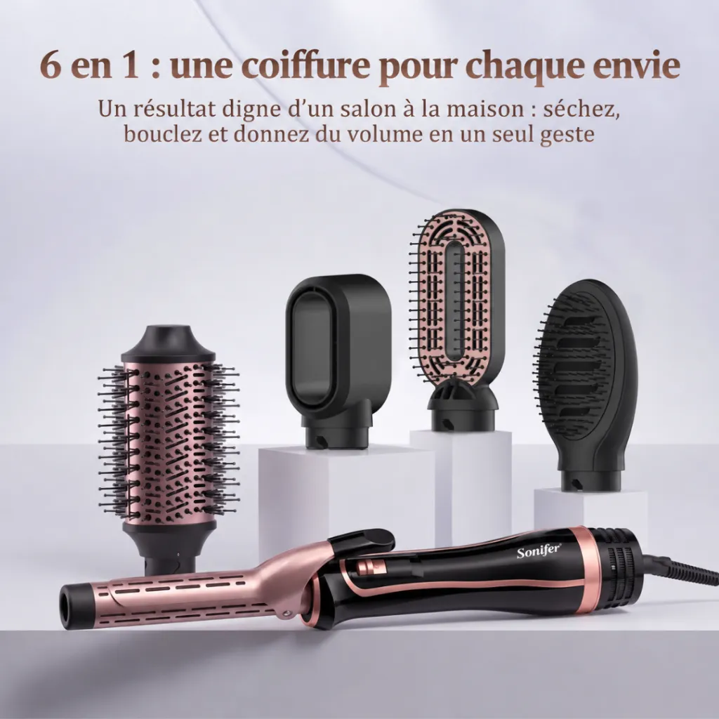 Brosse Coiffante Multifonctions Sonifer 6 en 1 - 1200 W (1).webp