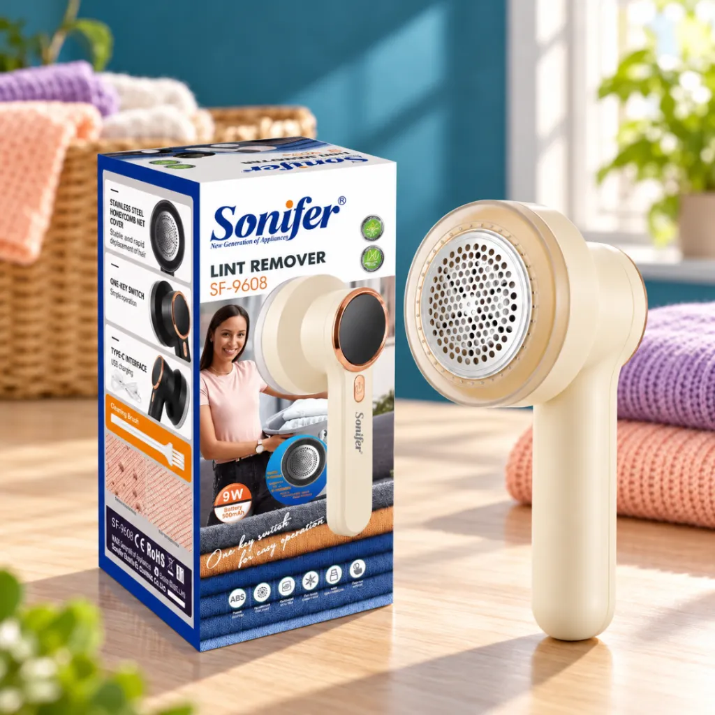 Rasoir A Peluches Rechargeable Sonifer 9W - Beige.webp