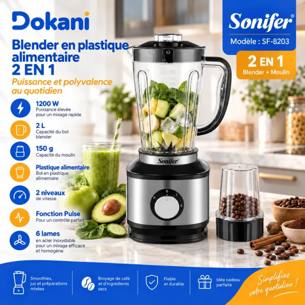 Blender 2 En 1 Sonifer - 1200 W - 2 L.webp