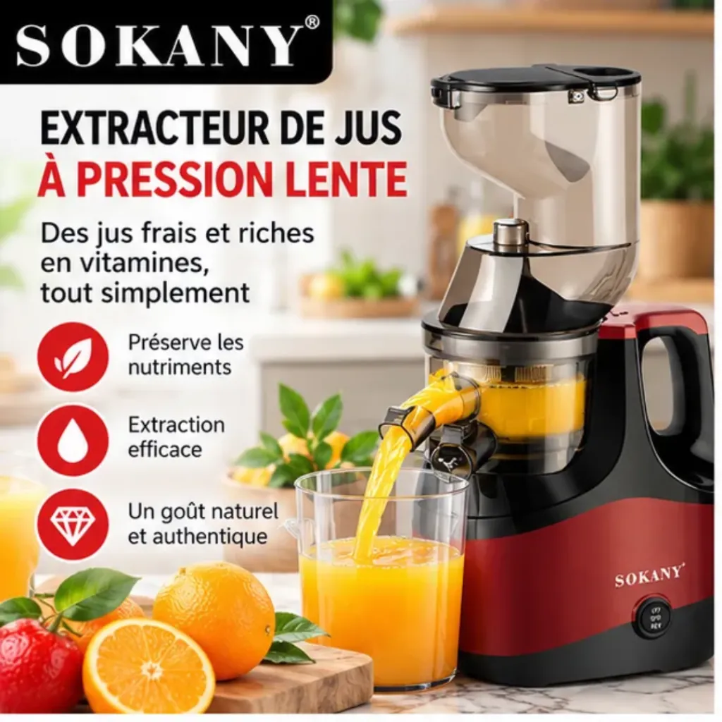 Extracteur De Jus Lent Sokany- 300 ml- 250 W (6).webp