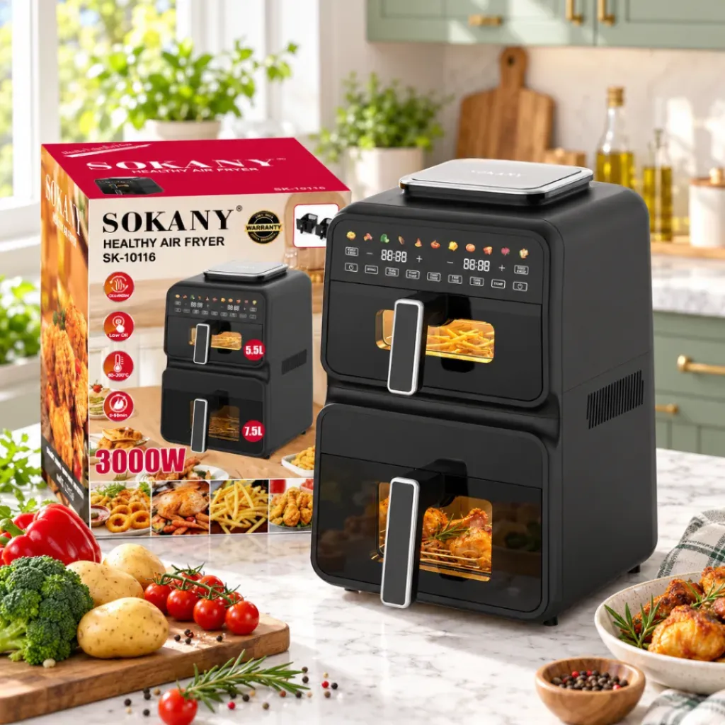 AirFryer Double Compartiment Sokany- 13 L - 3000 W (1).webp