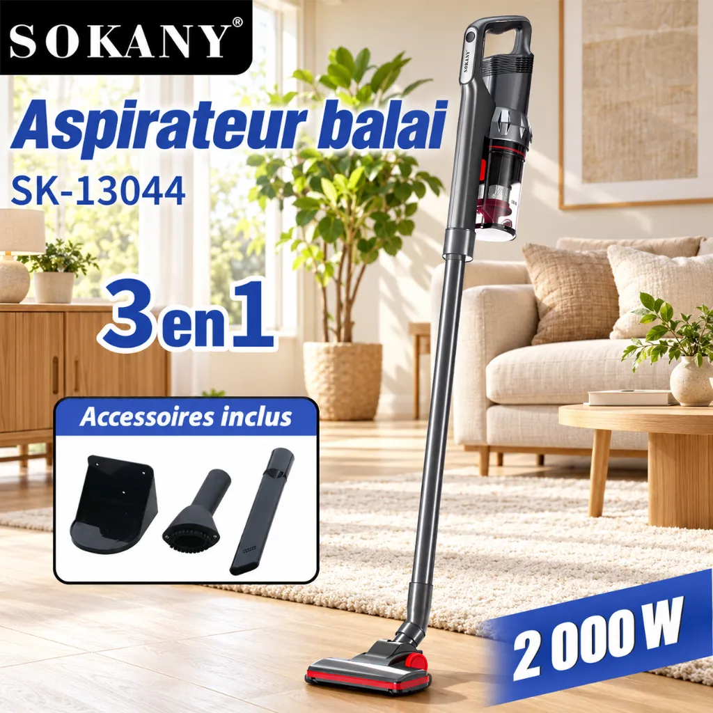 Aspirateur Balai 3 En 1 Sokany - 700 ml - 2000 W 1.webp