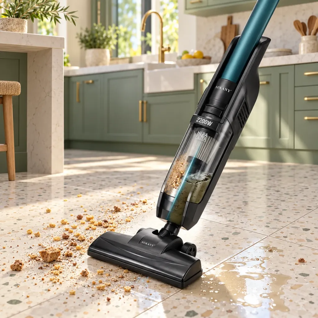Aspirateur Balai Eau Et Poussière Sokany - 1,2 L - 22000 W (1).webp