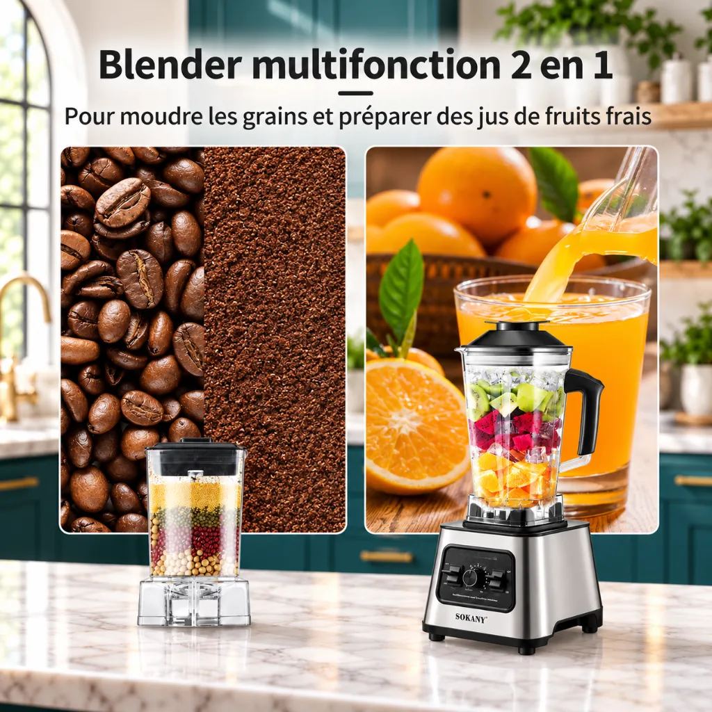 Blender Haute Vitesse Sokany- 2,5 L - 2000 W 3.webp