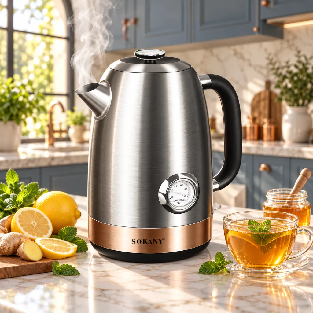 Bouilloire Electrique En Inox Sokany- 1,7 L - 2000 W.webp