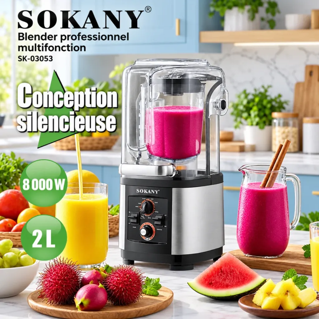 Blender Avec Capot Acoustique Sokany- 2 L - 8000 W (4).webp