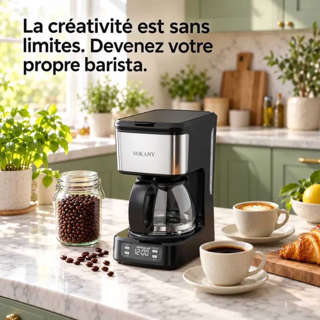 Cafetière Filtre Sokany- 12 bar - 750 ml - 650 W (9).webp