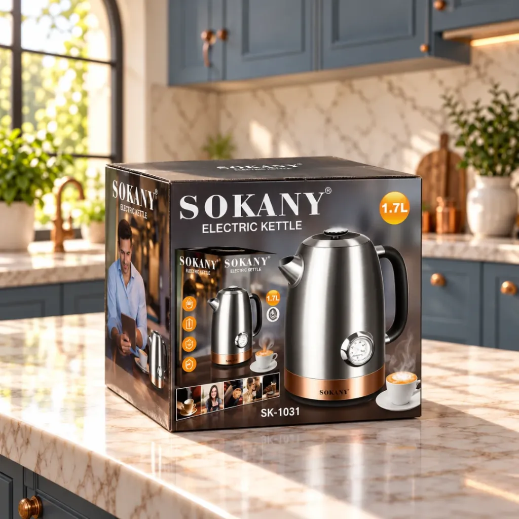 Bouilloire Electrique Avec Thermomètre Sokany- 1,7 L - 2000 W (1).webp
