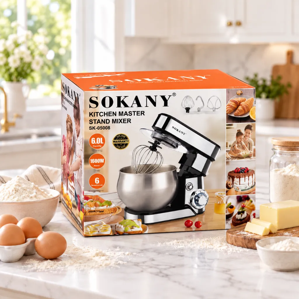 Robot Pâtissier Sokany- 6 L - 1600 W1.webp