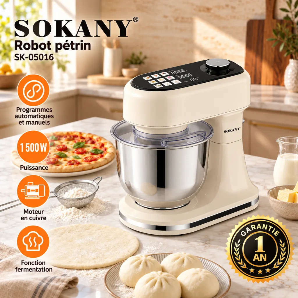 Robot Pâtissier Avec Ecran Sokany- 6 L - 1500 W2.webp