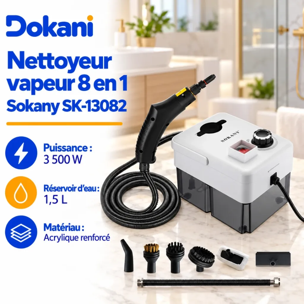 Nettoyeur Vapeur 8 En 1 Sokany - 1,5 L - 3500 W (1).webp