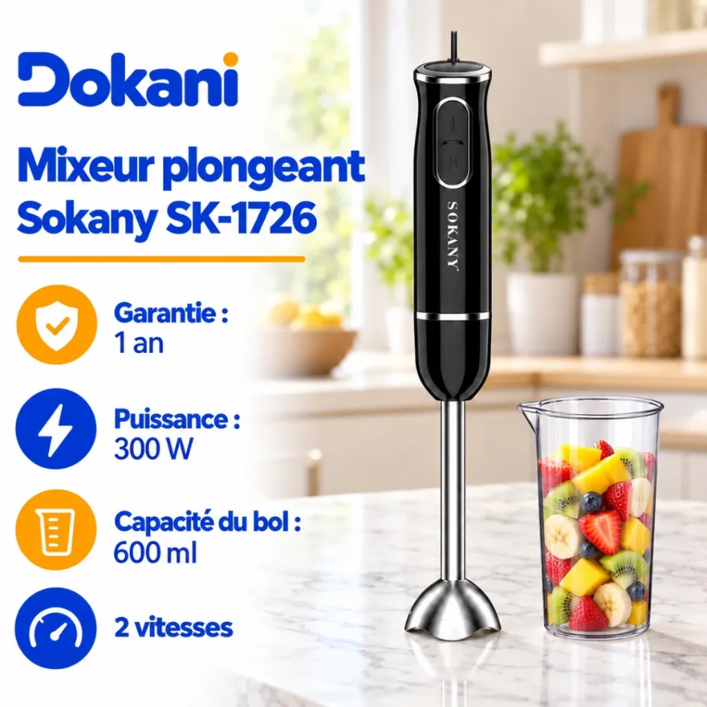 Mixeur Plongeant Sokany- 300 W.webp