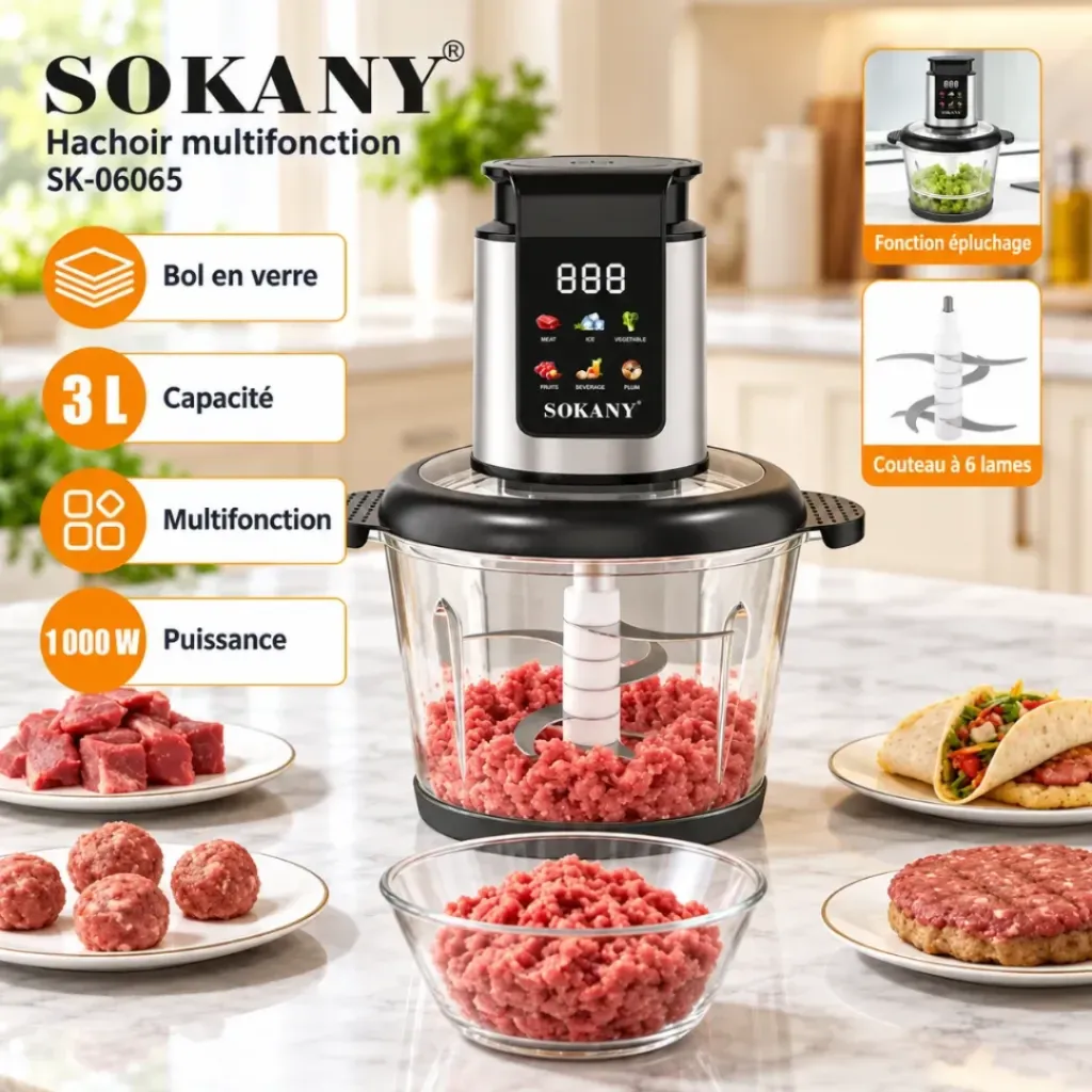 Hachoir Multifonction Sokany- 3 L - 1000 W (2).webp