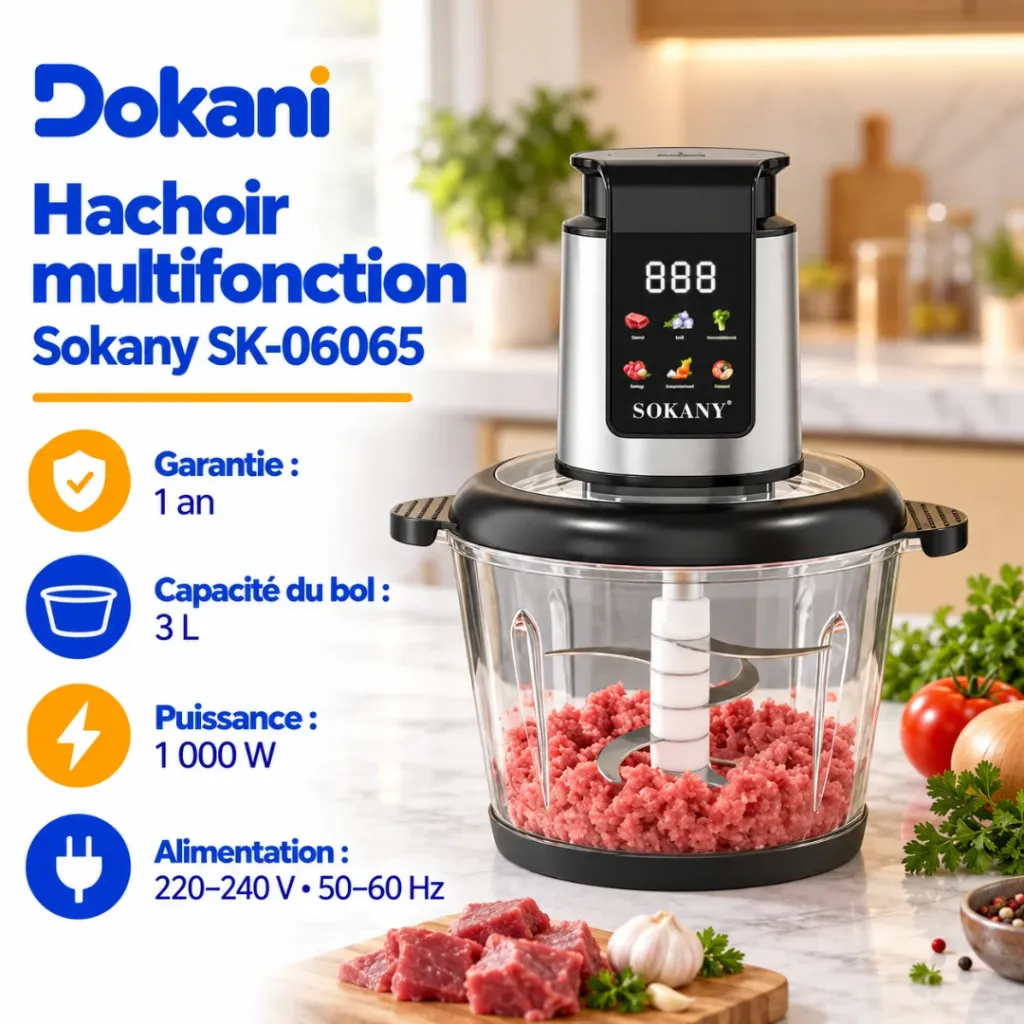 Hachoir Multifonction Sokany- 3 L - 1000 W (3).webp