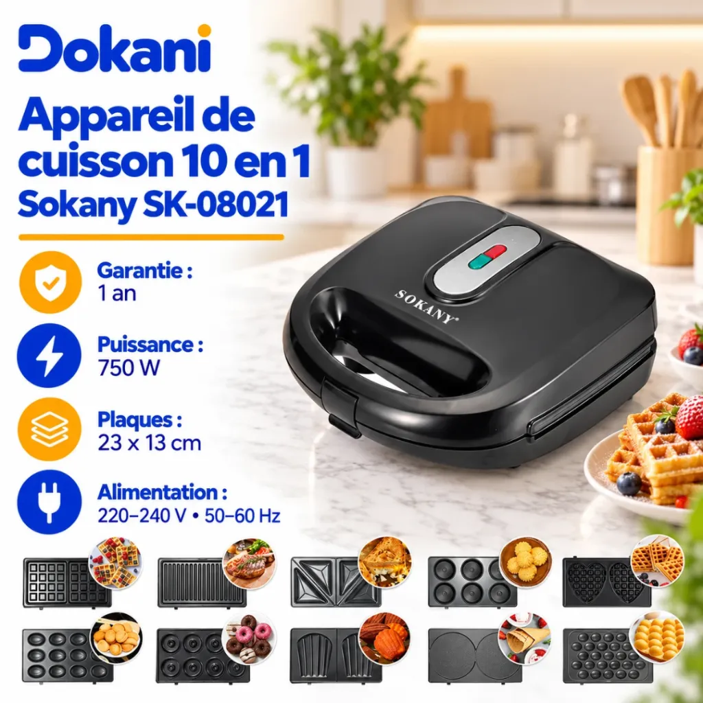 Appareil De Cuisson 10 En 1 Sokany- 750 W.webp