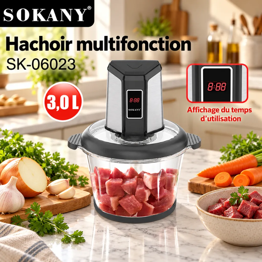 Hachoir Electrique Sokany- 3 L - 800 W12.webp
